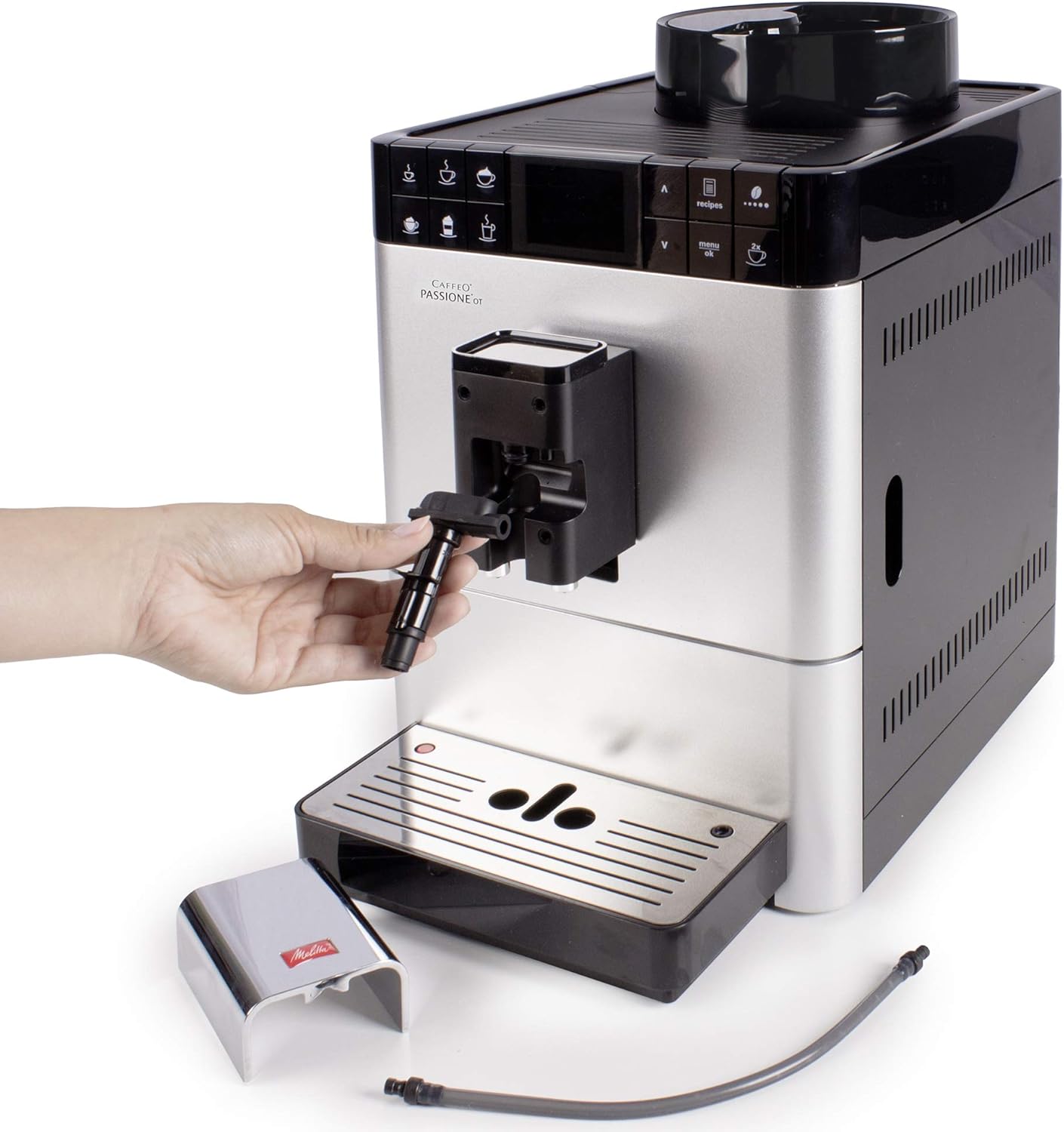 Melitta Caffeo Passione OT F531-101 Macchina da Caffè Completamente Automatica - Funzione One Touch, Due Tazze, Argento - immagine 5