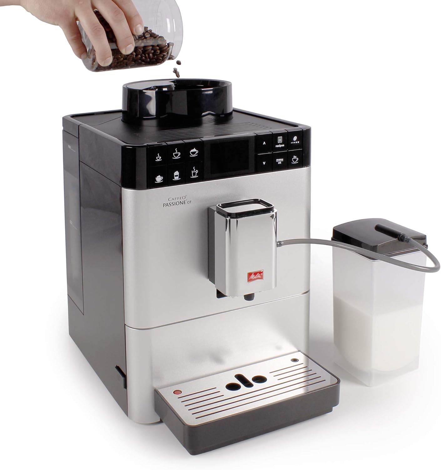 Melitta Caffeo Passione OT F531-101 Macchina da Caffè Completamente Automatica - Funzione One Touch, Due Tazze, Argento - immagine 10