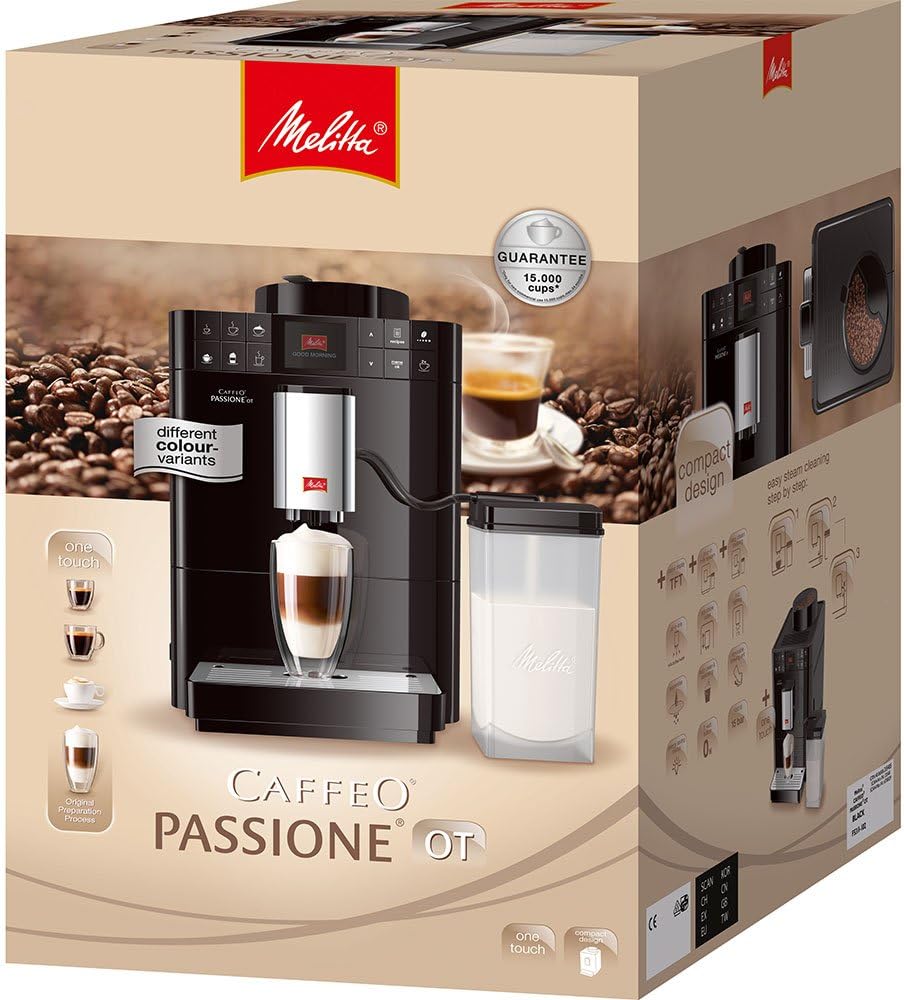 Melitta Caffeo Passione OT F531-101 Macchina da Caffè Completamente Automatica - Funzione One Touch, Due Tazze, Argento - immagine 4