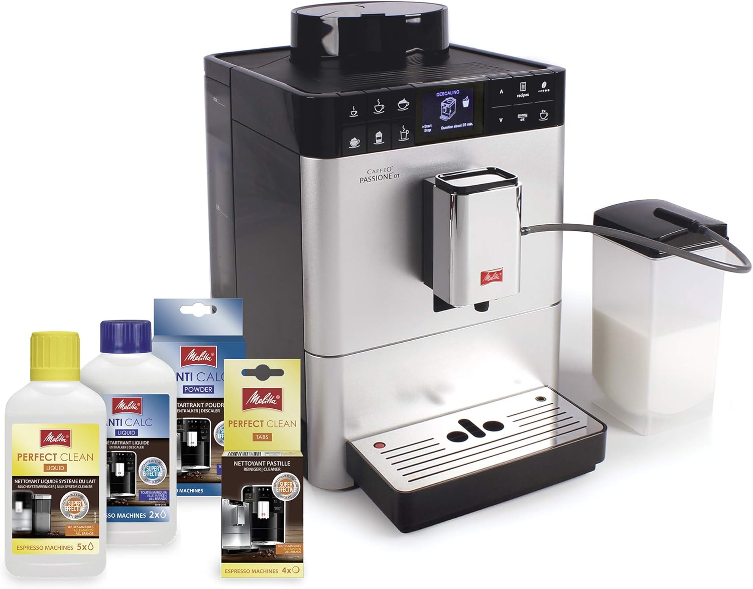 Melitta Caffeo Passione OT F531-101 Macchina da Caffè Completamente Automatica - Funzione One Touch, Due Tazze, Argento - immagine 7