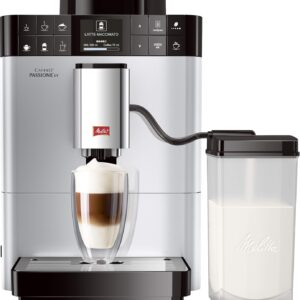 Melitta Caffeo Passione OT F531-101 Macchina da Caffè Completamente Automatica – Funzione One Touch, Due Tazze, Argento